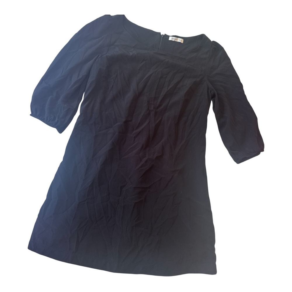 Elegant Black 3/4 Puff Sleeve Tunic